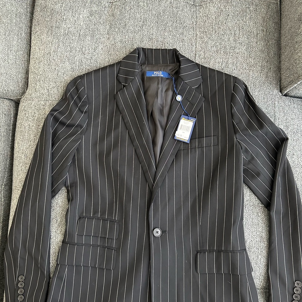 Ralph Lauren Black Pinstripe Sport Coat